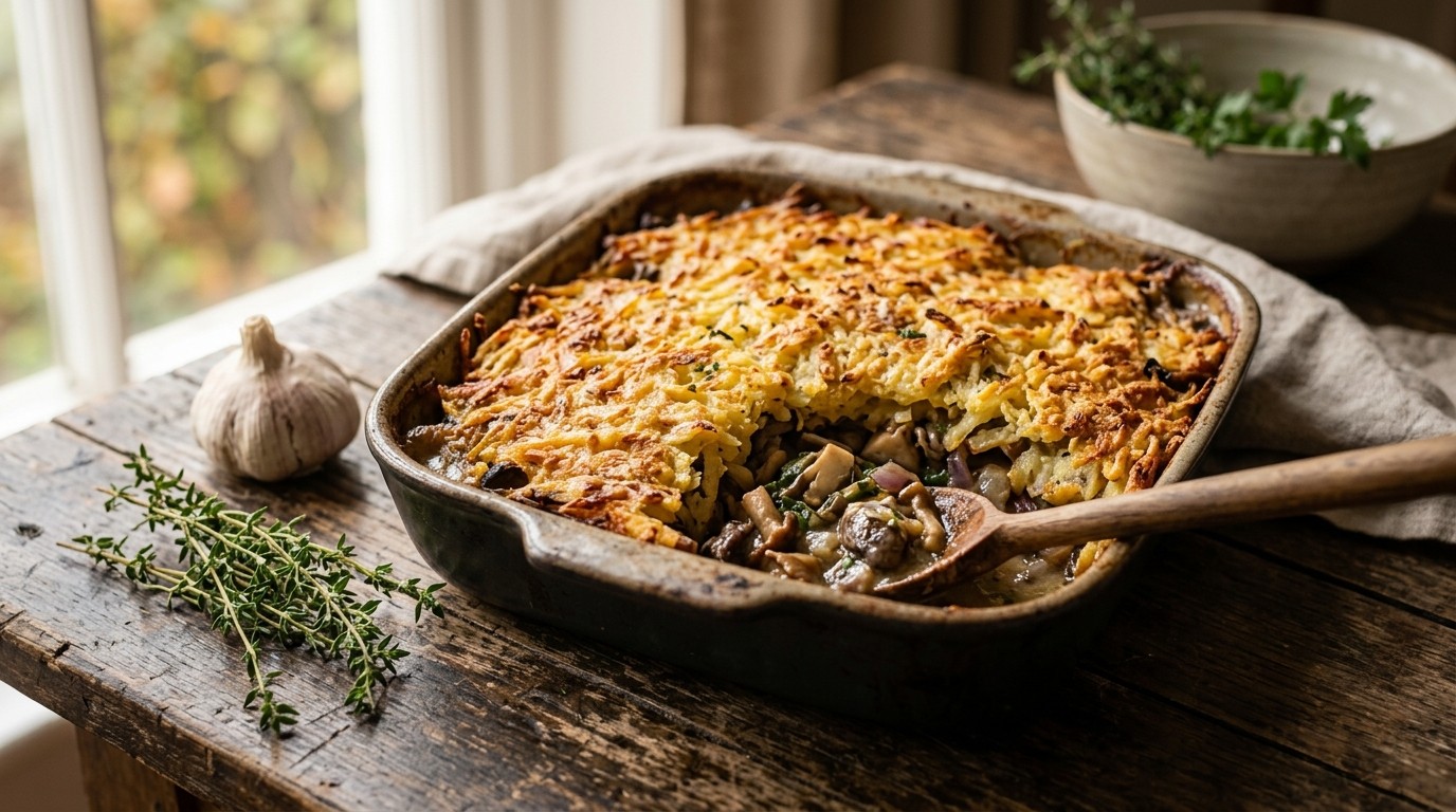 Bospaddenstoelenschotel Onder een Laagje Rösti