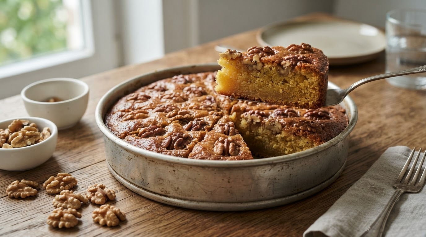 Boterkoek met walnoten
