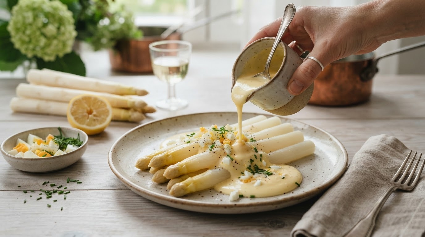 Botersaus voor bij de asperges