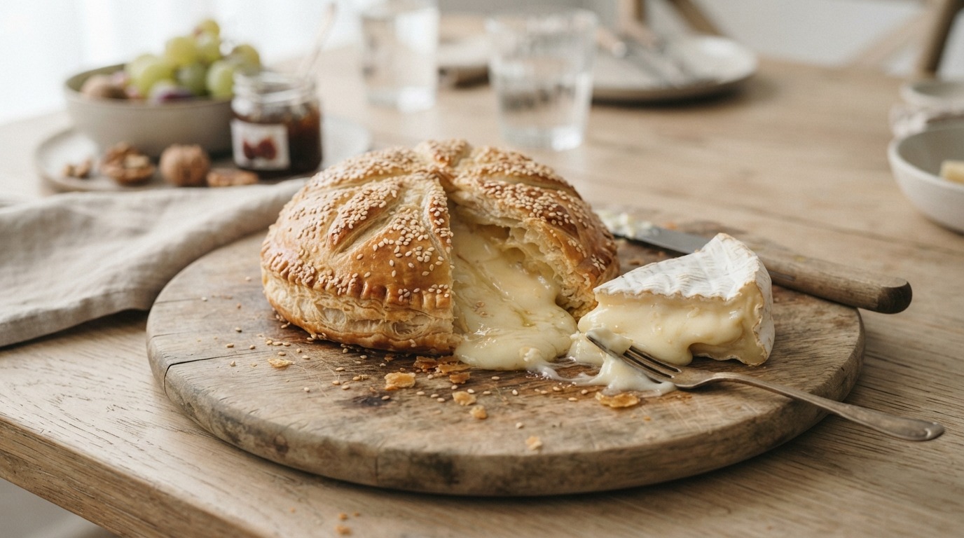 Brie in bladerdeeg