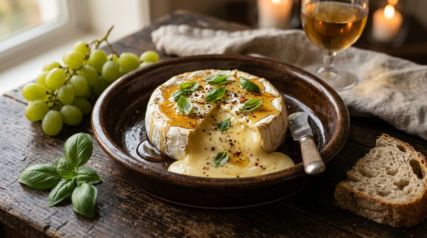 Brie met honing uit de oven