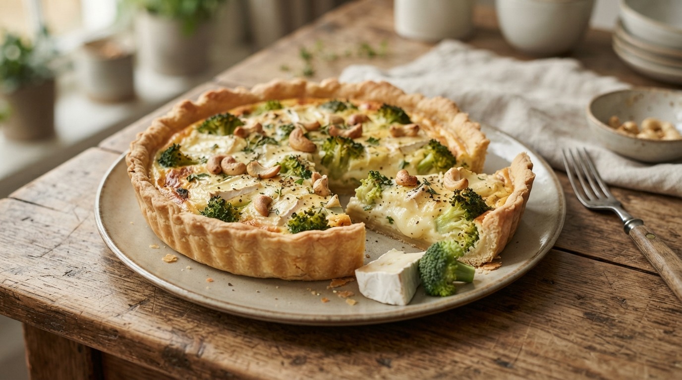 Broccoli brie taart