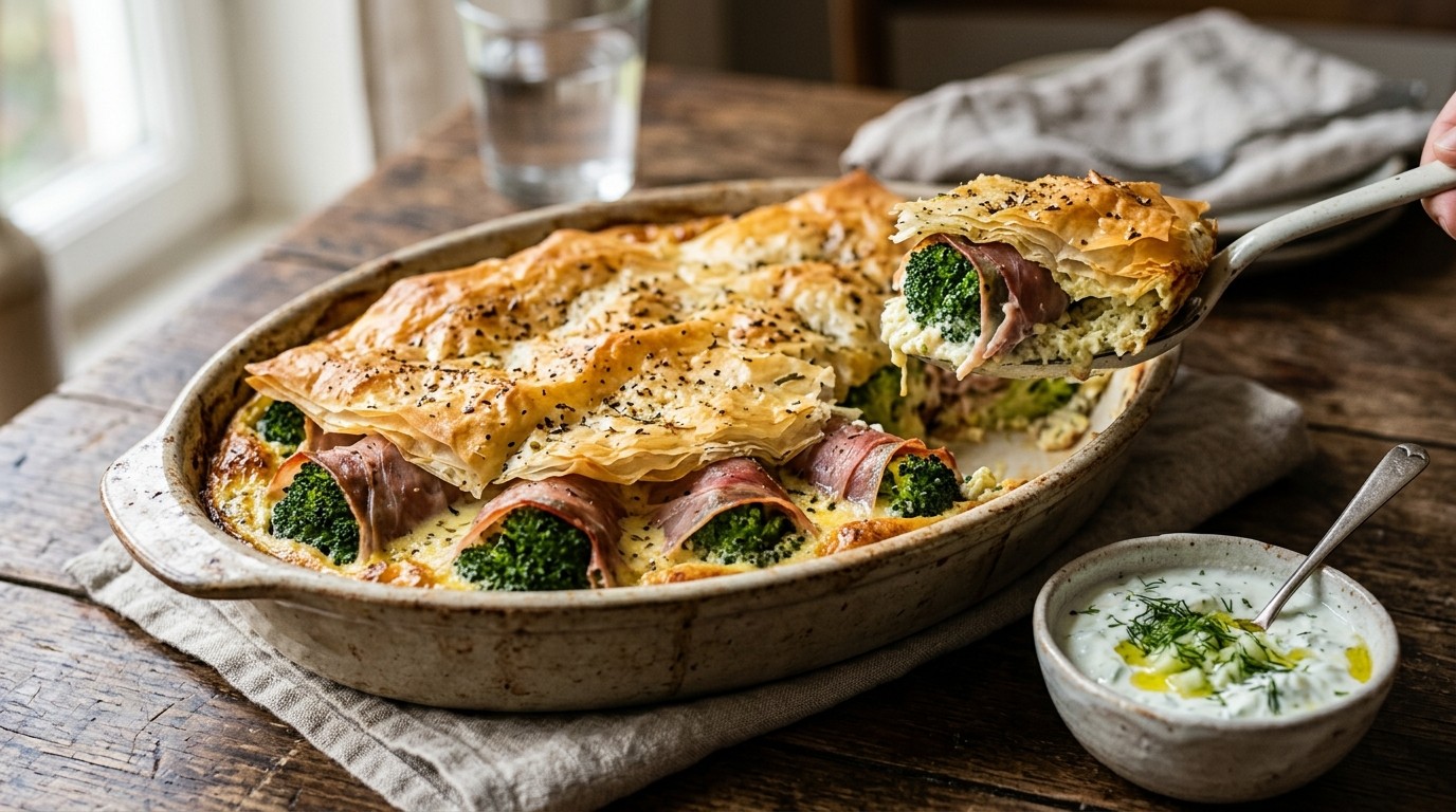 Broccoli hamschotel