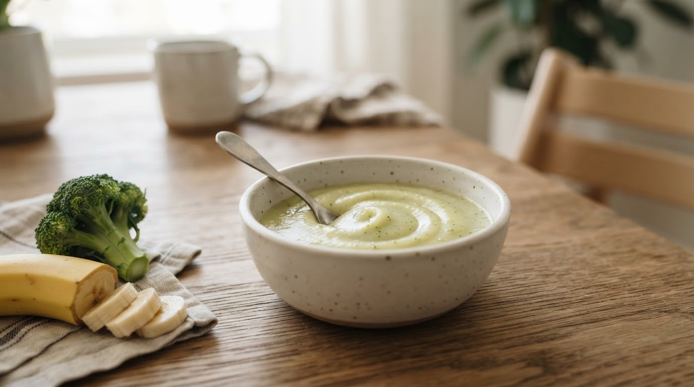 Broccoli met banaan voor de baby