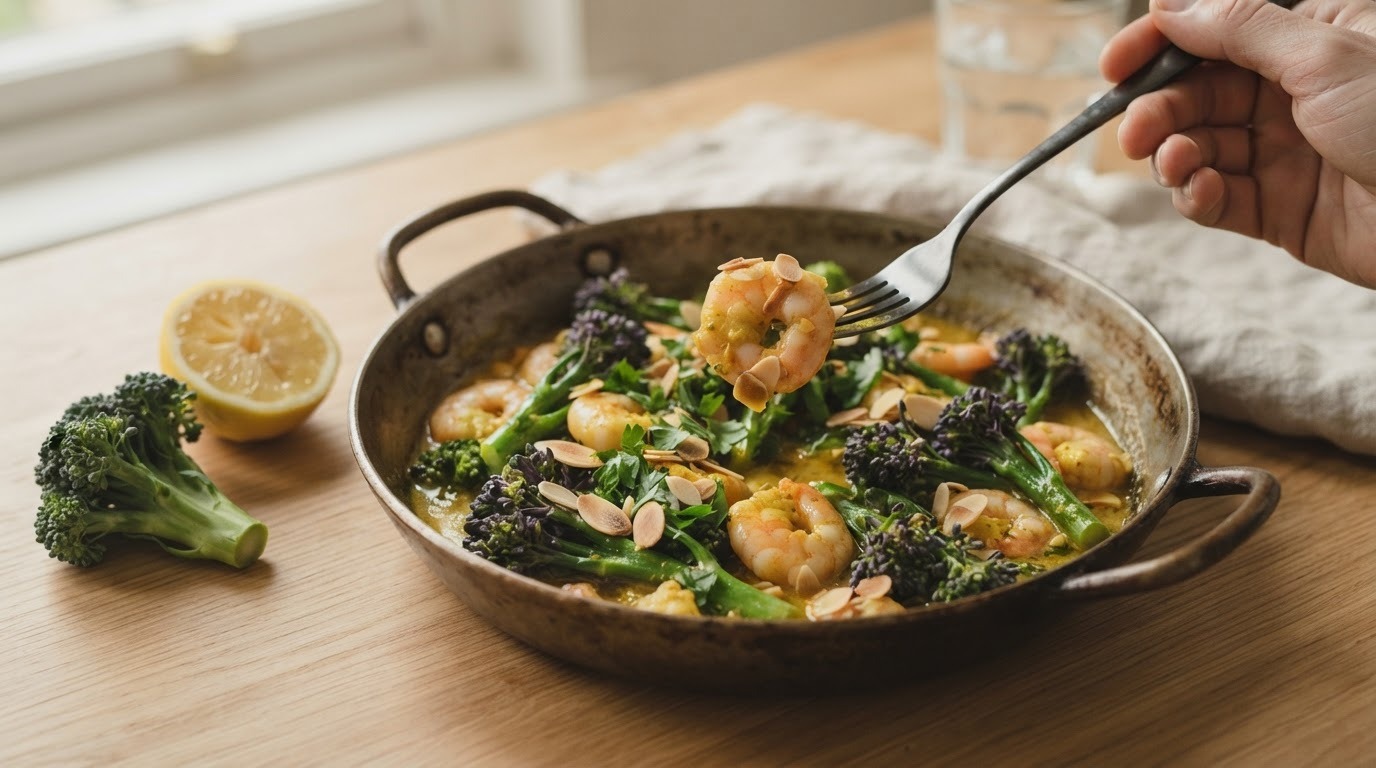 Broccoli met garnalen