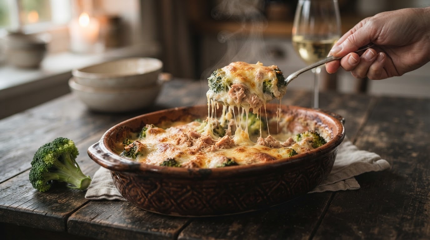 Broccoli met tonijn ovenschotel