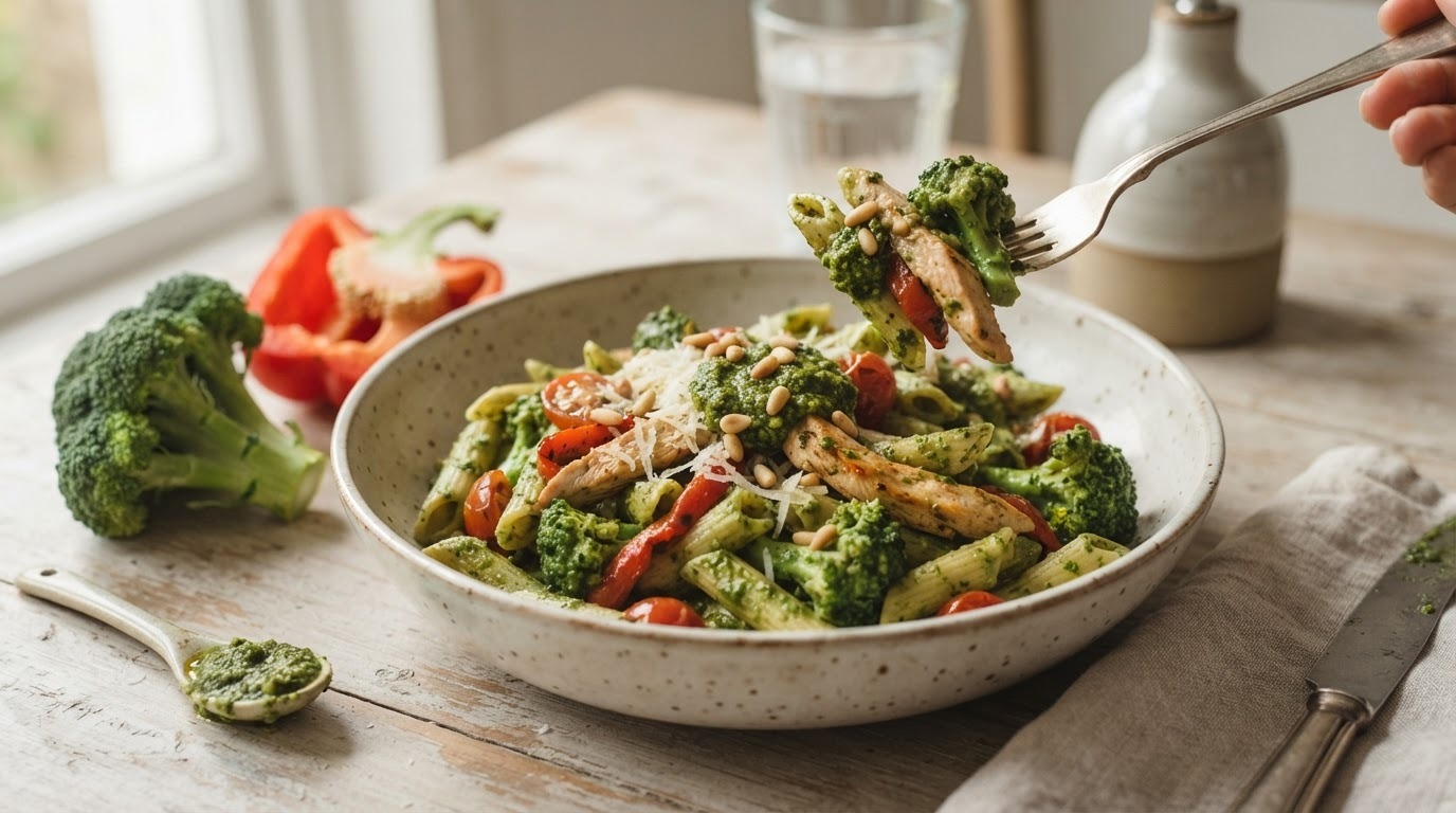 Broccoli pesto schotel
