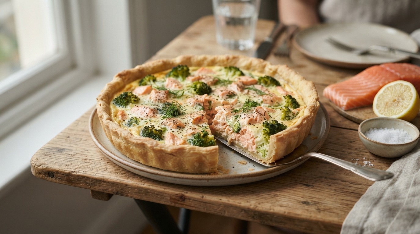 Broccoli zalm taart