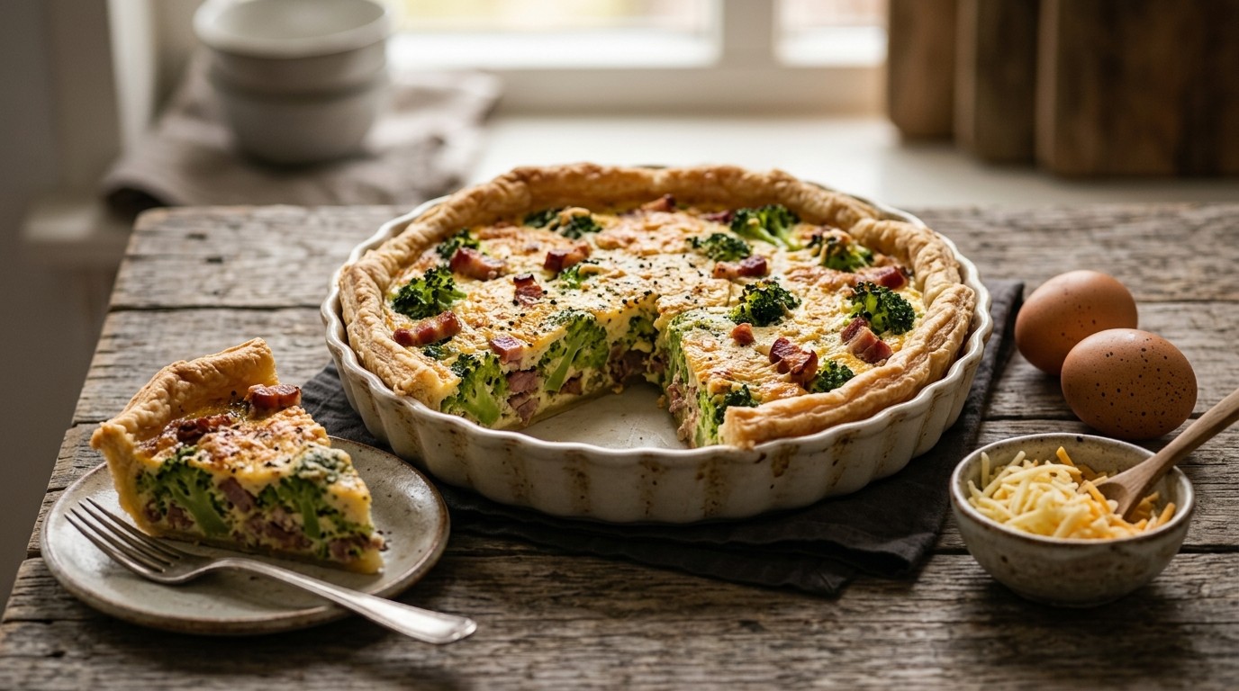Broccoliquiche met Spekjes