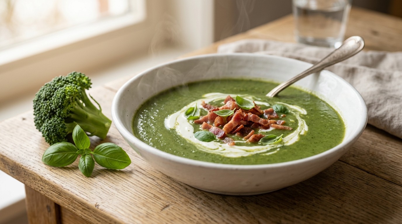 Broccolisoep met Rauwe ham