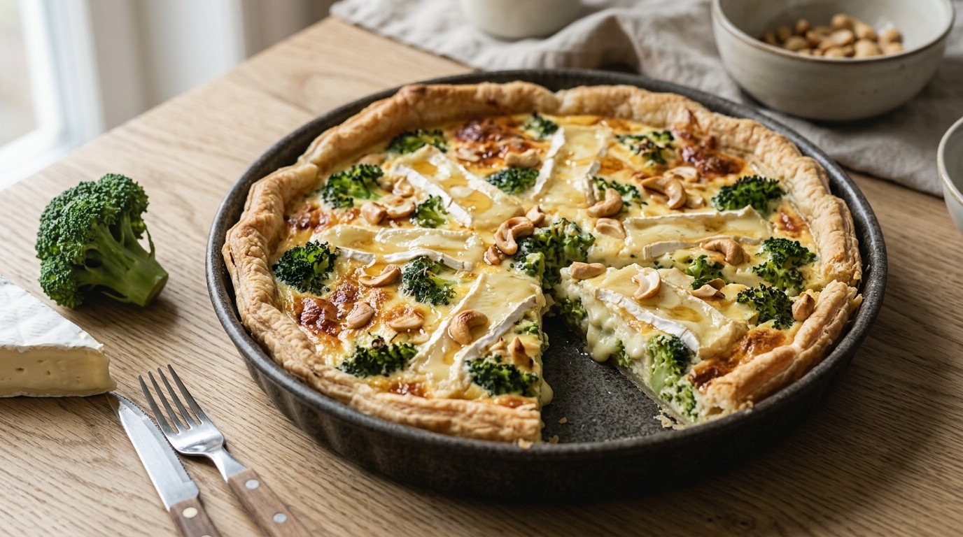 Brocolli brie taart