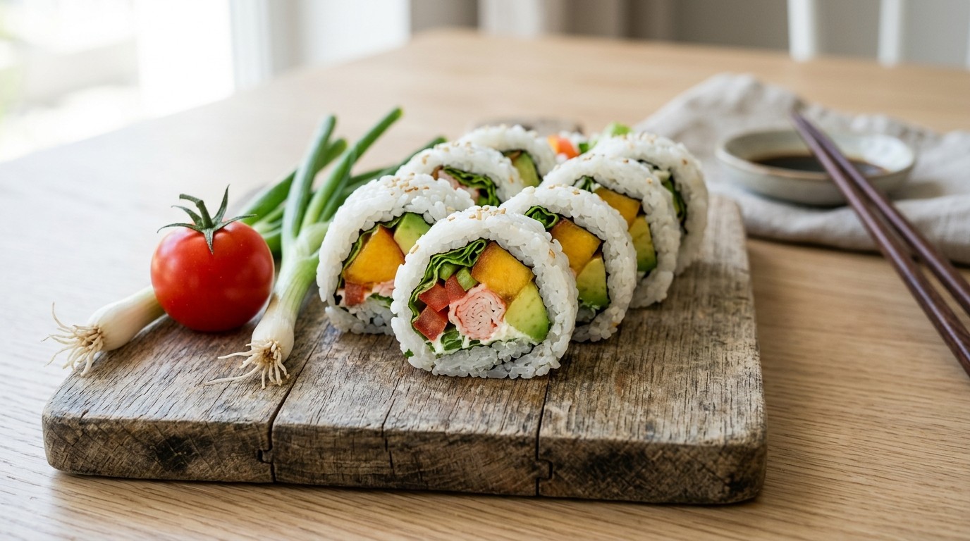 Broodje Avocado met Surimi en Perzik