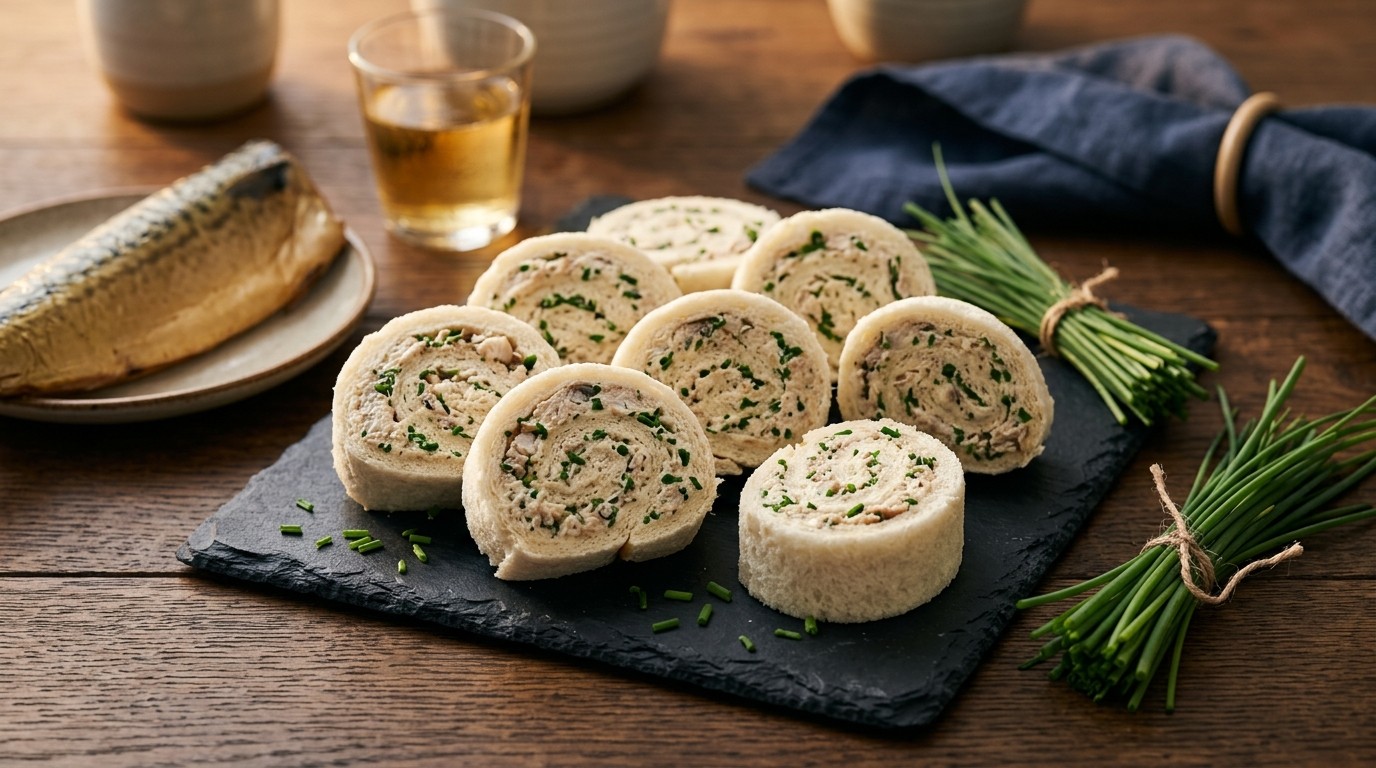 Broodmakreelrolletjes