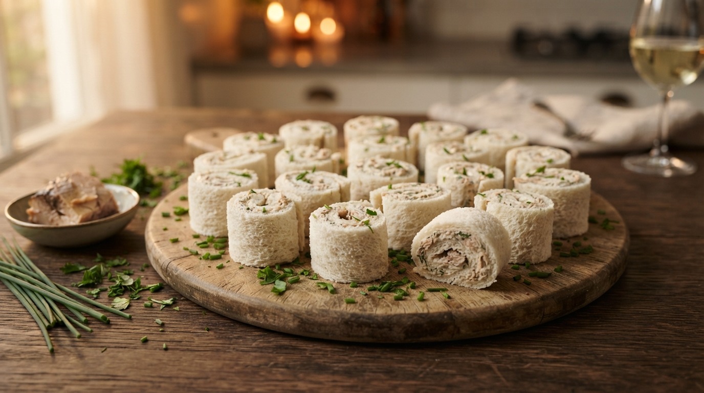 Broodrolletjes met makreel