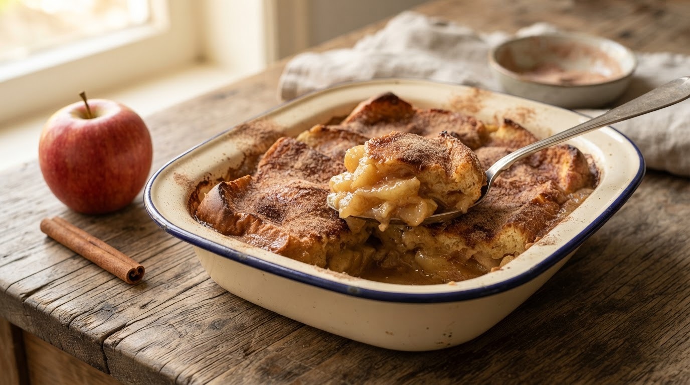 Broodschotel met appelmoes