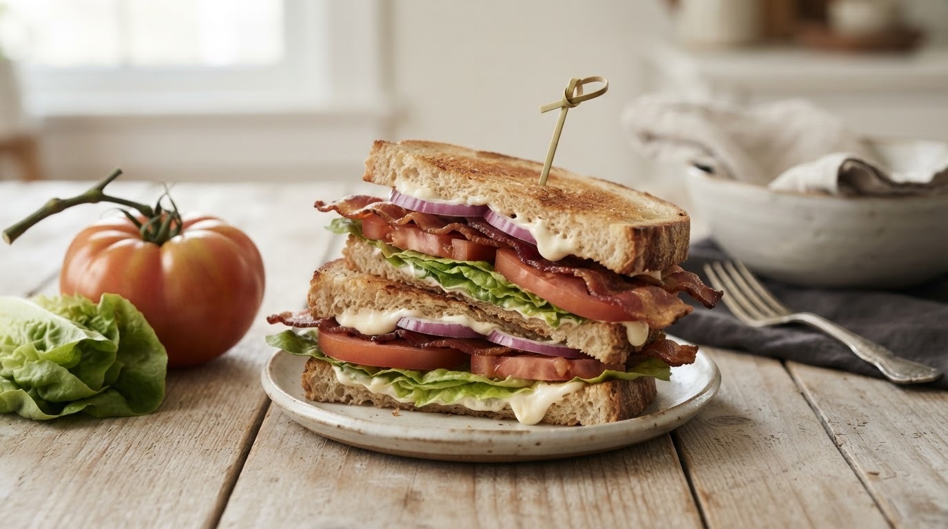 BST (Bacon Sla en Tomaten) of in het Engels BLT Bacon Lettuce + Tomatoes