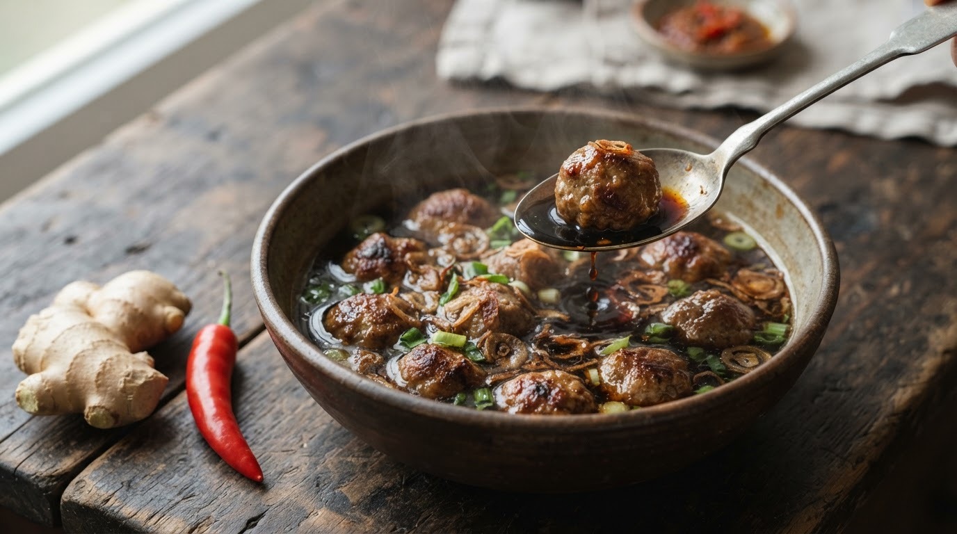 Cah Babi (Gehaktballetjes met bouillon)