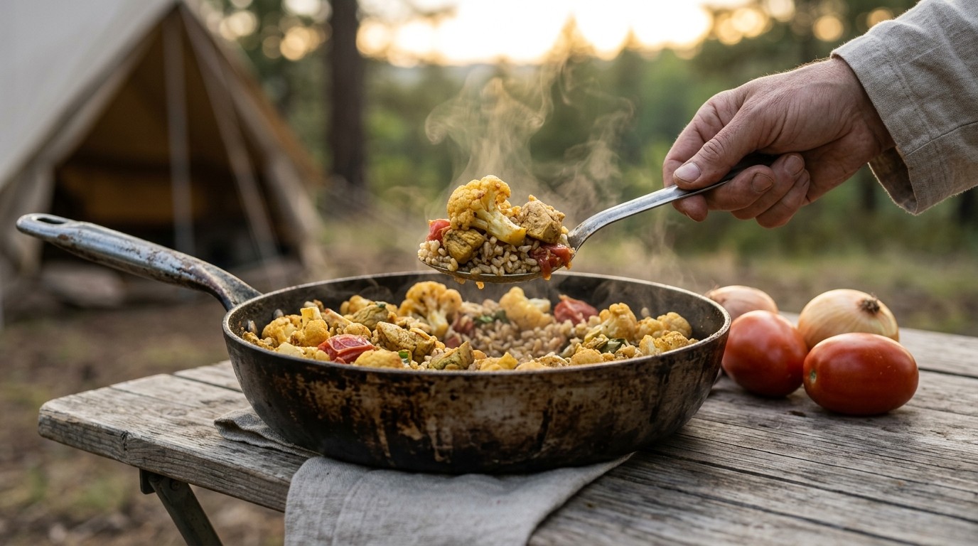 Camping bloemkool