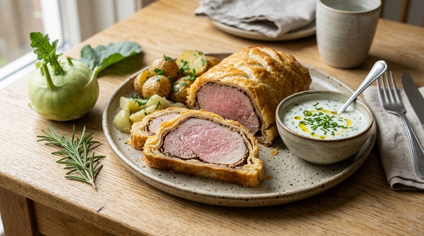 Casselerrib met Bieslooksaus