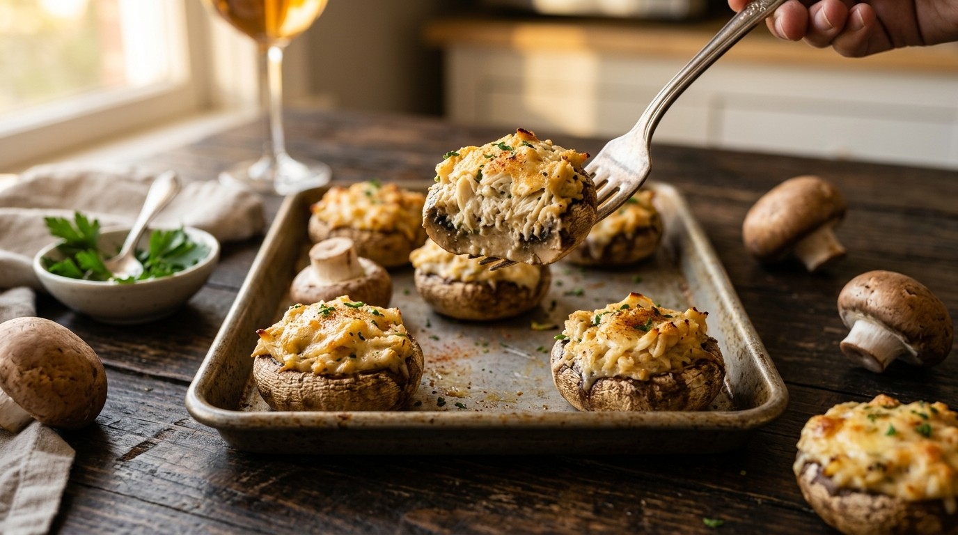 Champignon Gevuld met Krab