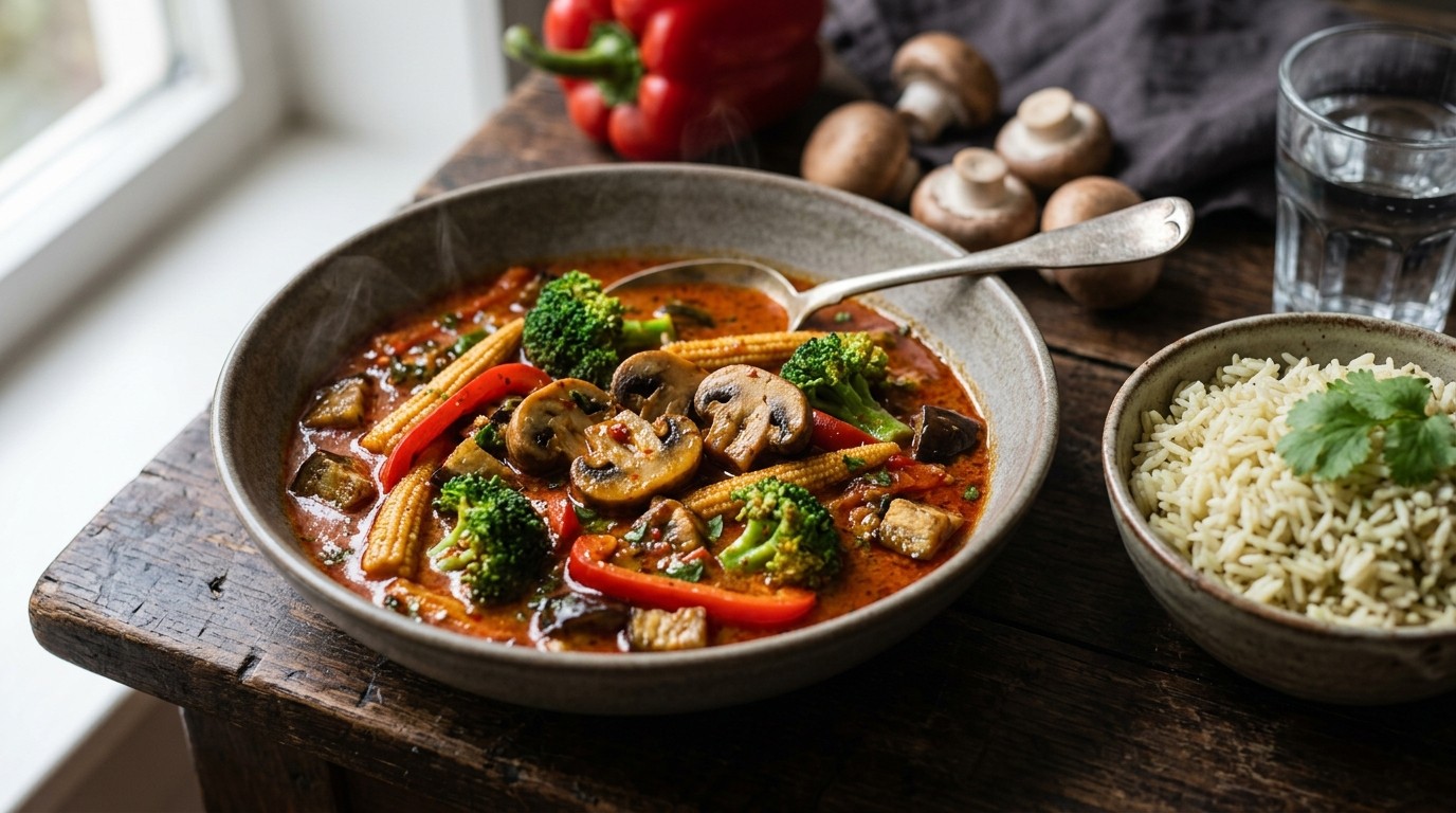 Champignon-groentecurry