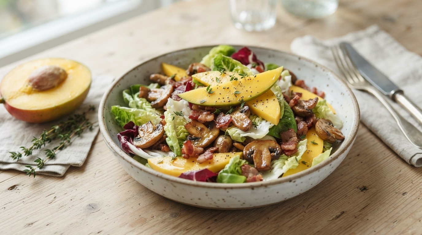 Champignonsalade met mango