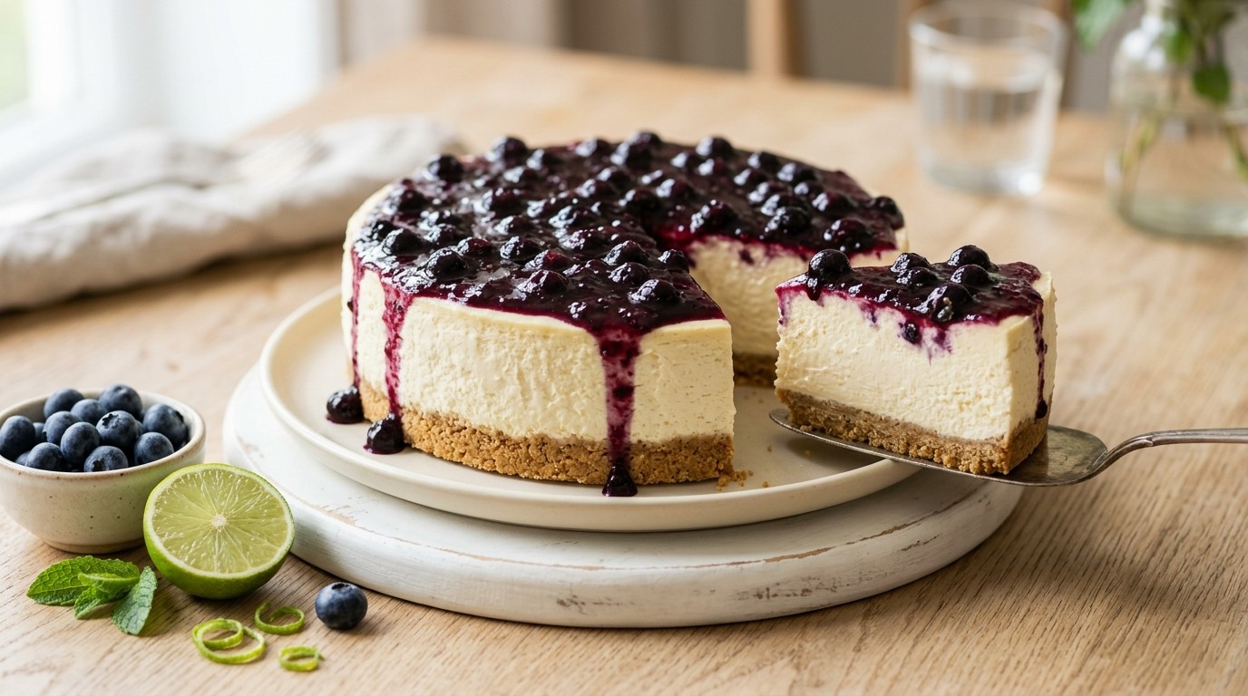 Cheese-cake met bosbessen