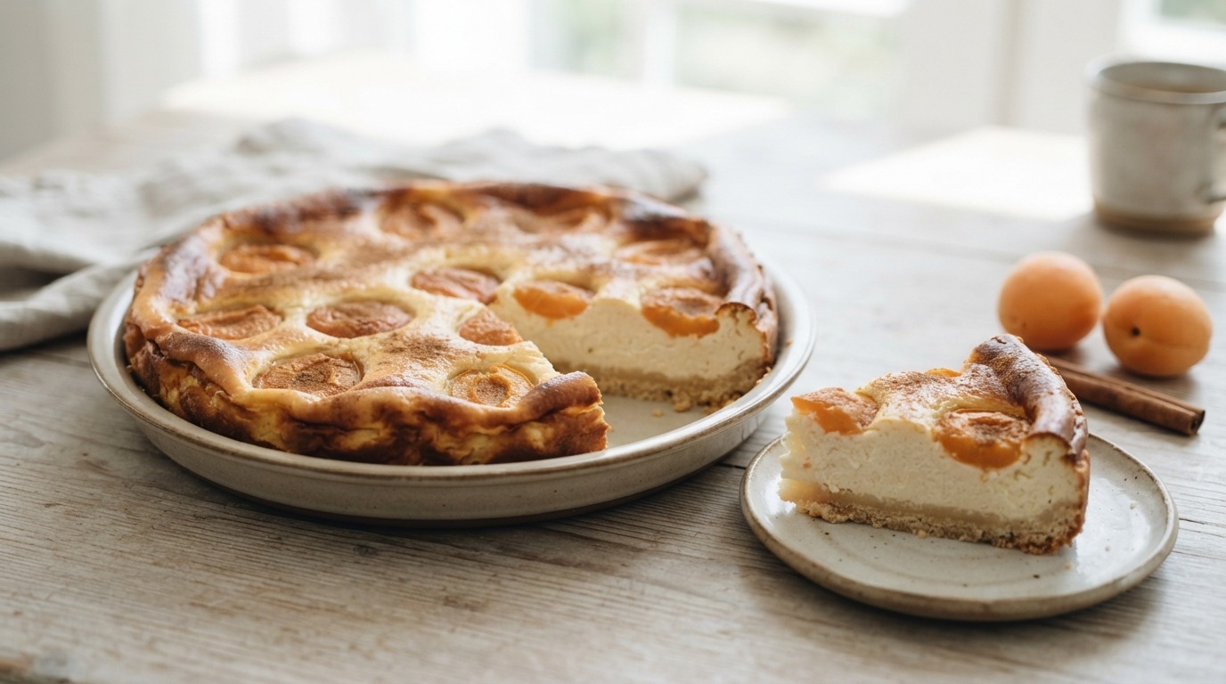 Cheesecake met abrikozen