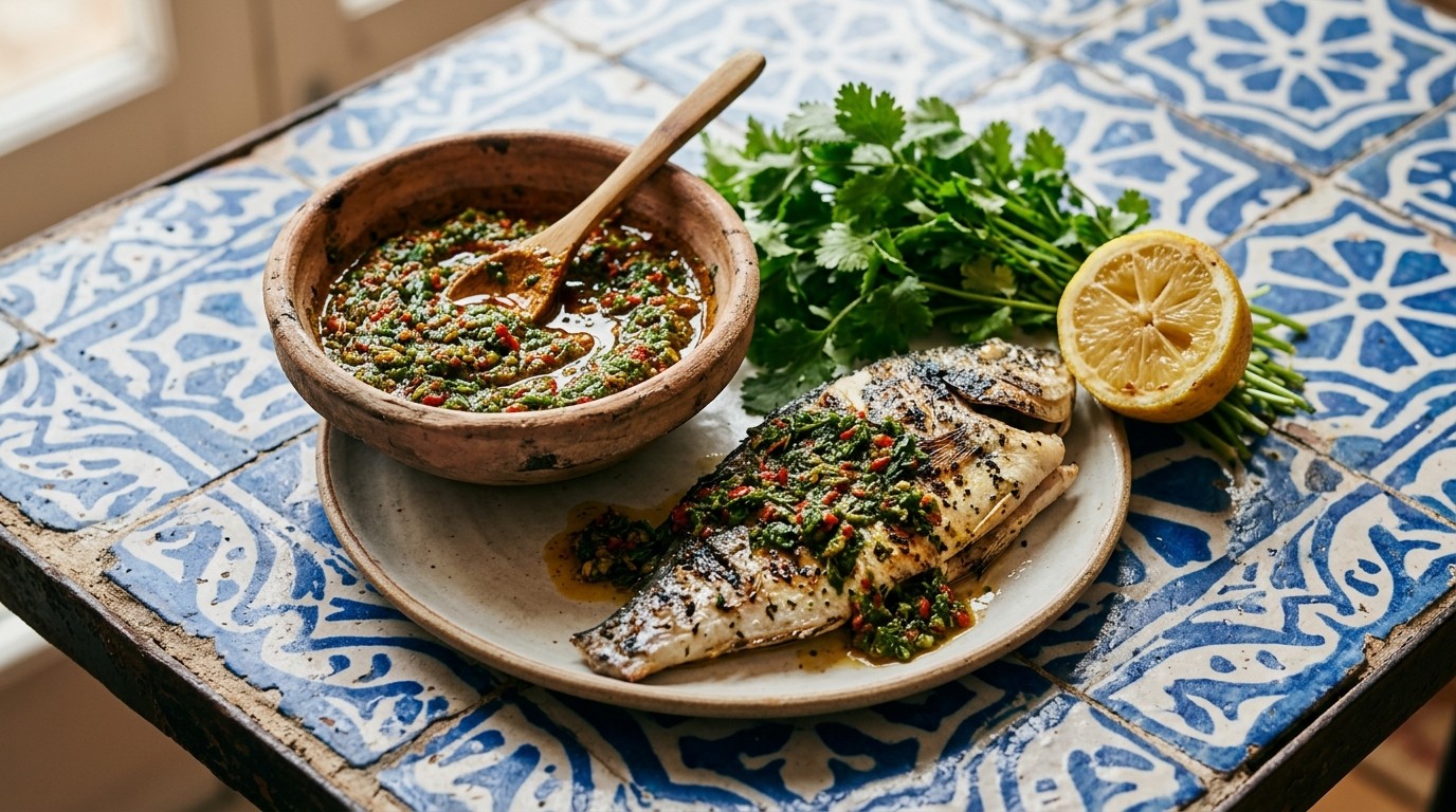 Chermoula (vis-en Kipmarinade uit Marokko)