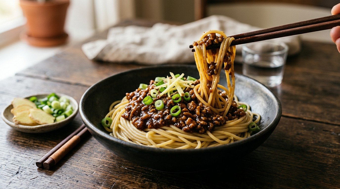 Chinese Gehaktsaus met Spaghetti