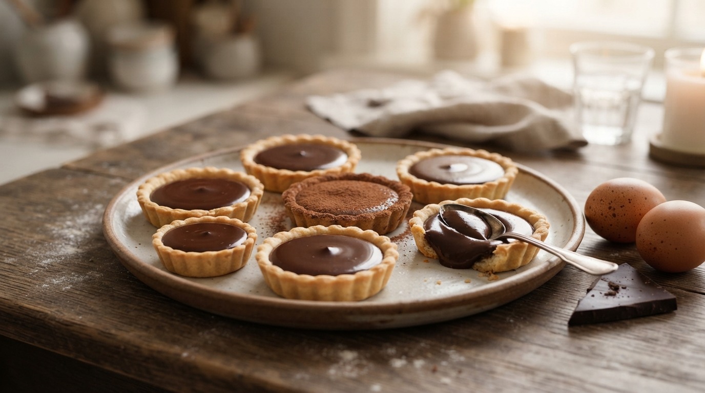 Choco-custard taartjes