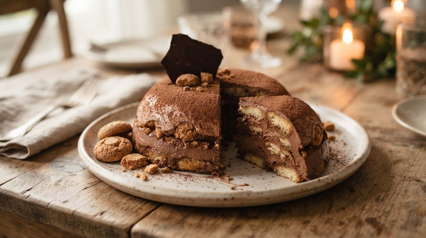 Chocolade amarreti cassata