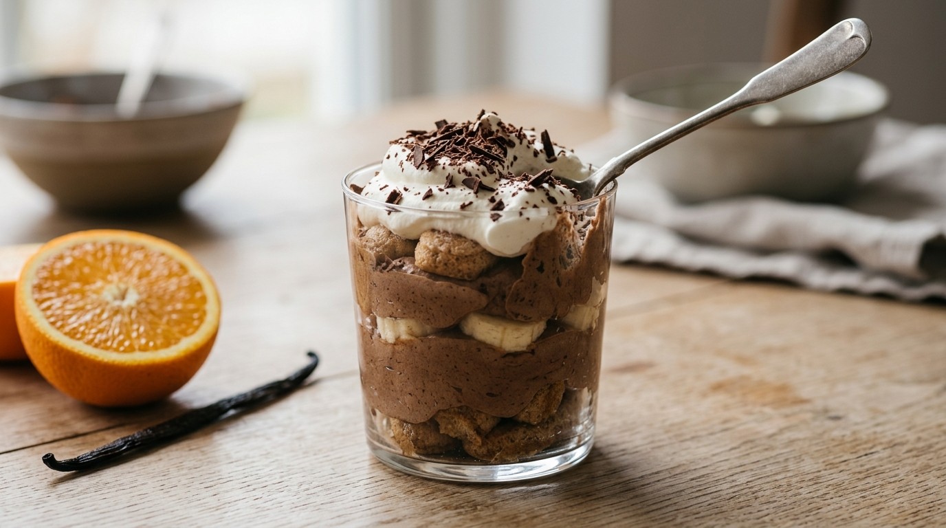 Chocolade-bananenmousse