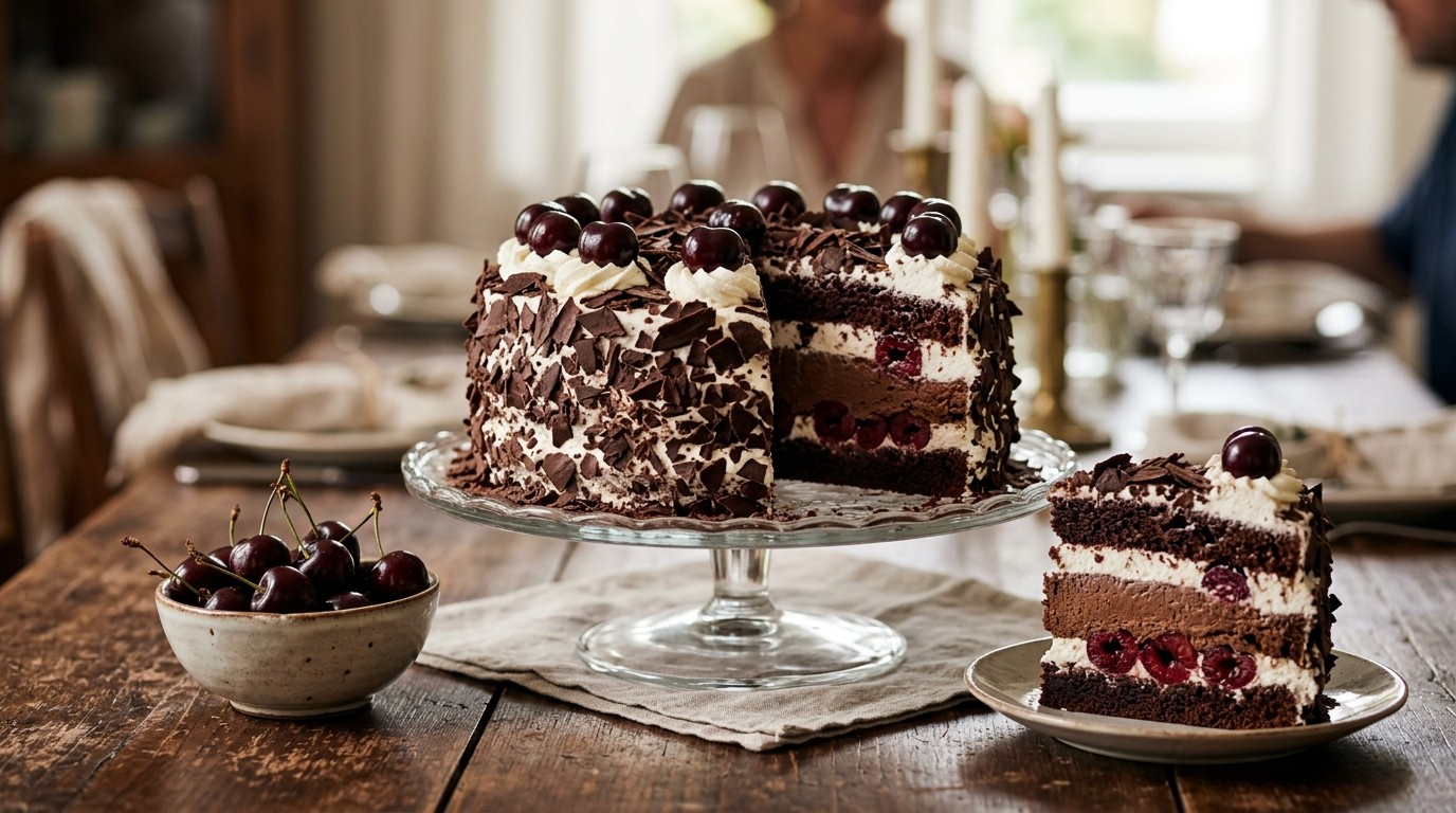 Chocolade kersencake