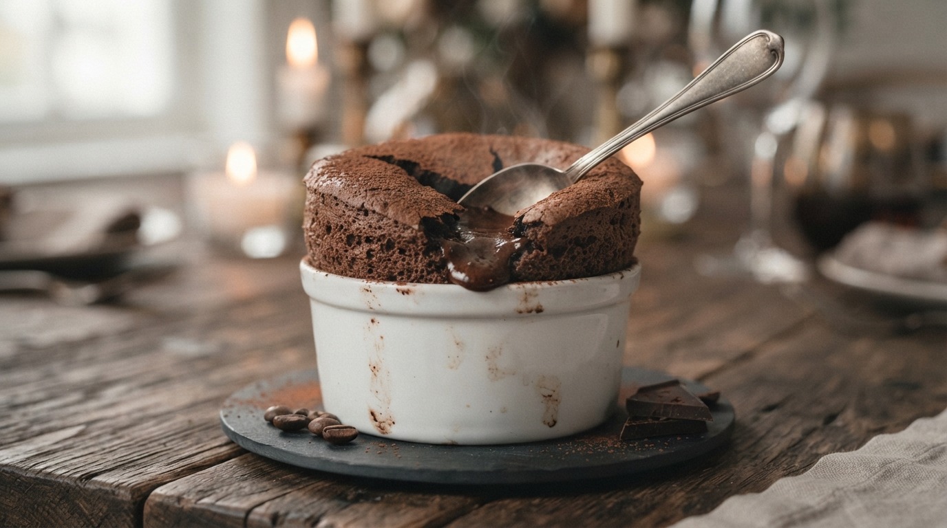 Chocolade-koffiesoufflé