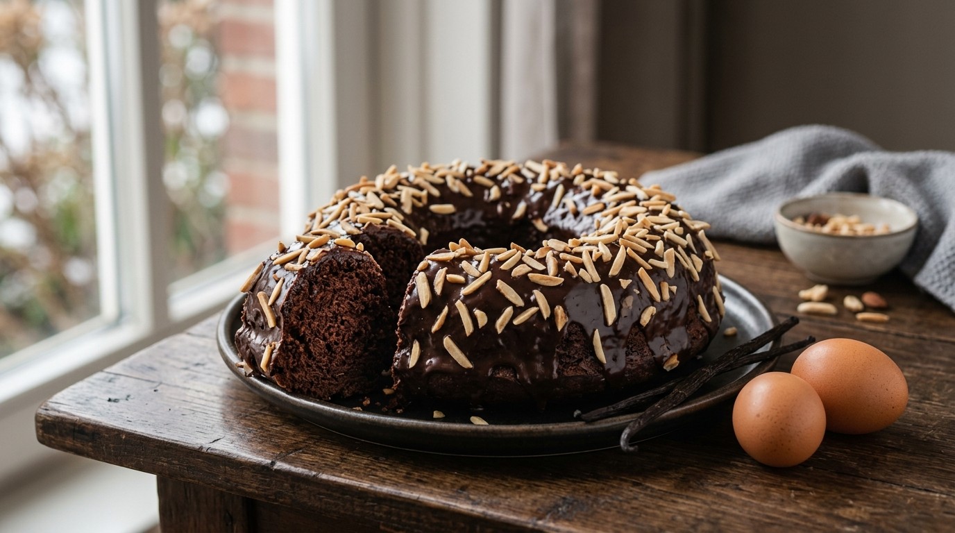 Chocoladekrans met Amandelstekels