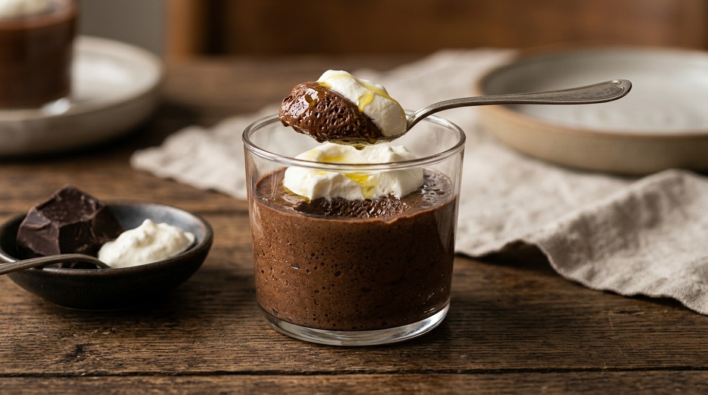 Chocolademousse met Olijfolie