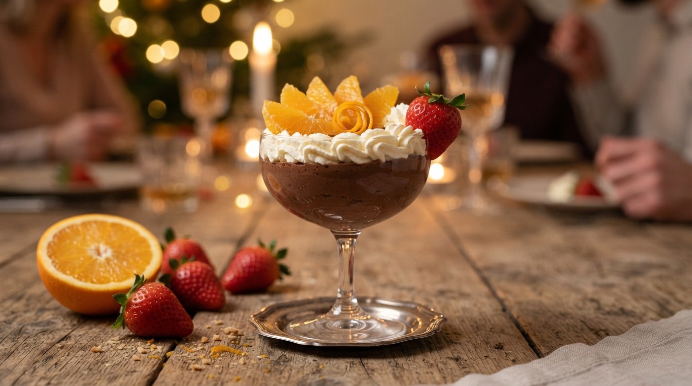 Chocolademousse met sinaasappel