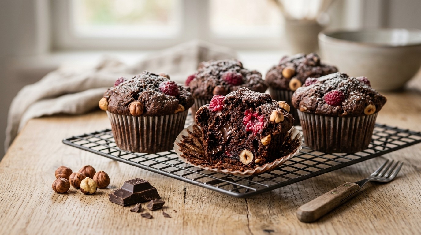 Chocolademuffins met Frambozen