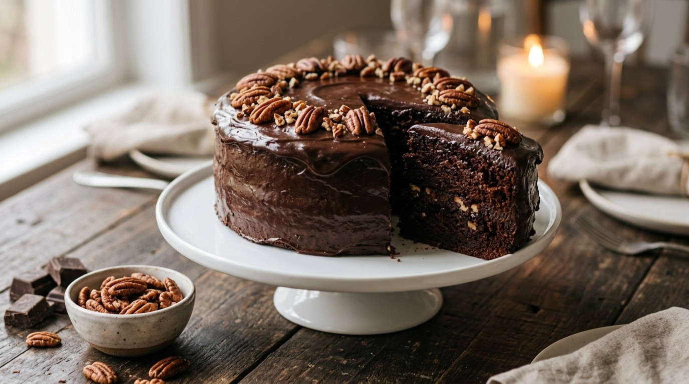 Chocoladepecantaart
