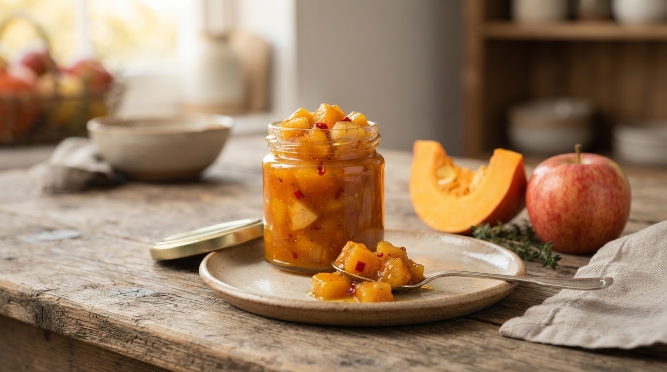 Chutney van pompoen en appel