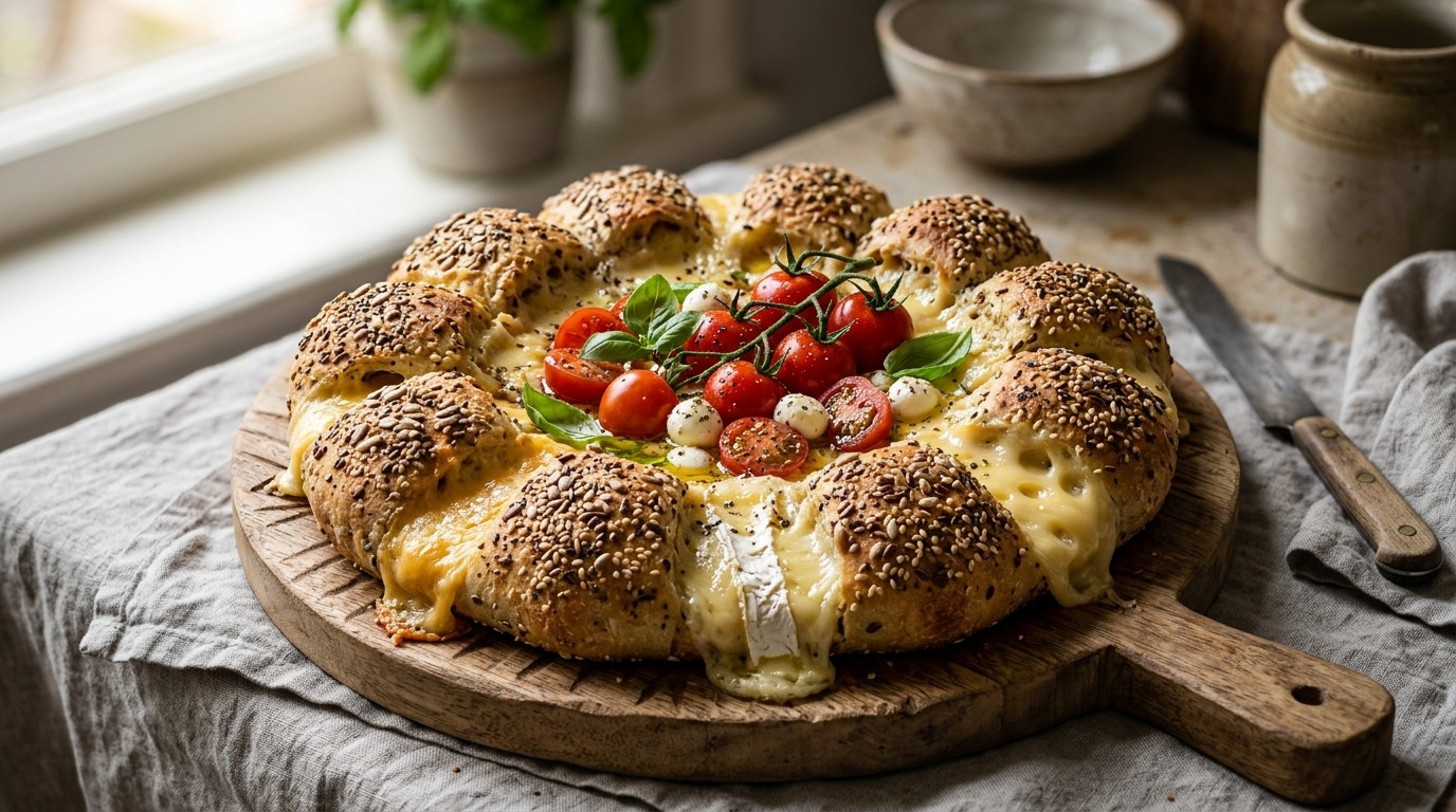 Ciabatta Krans met 3 Kazen