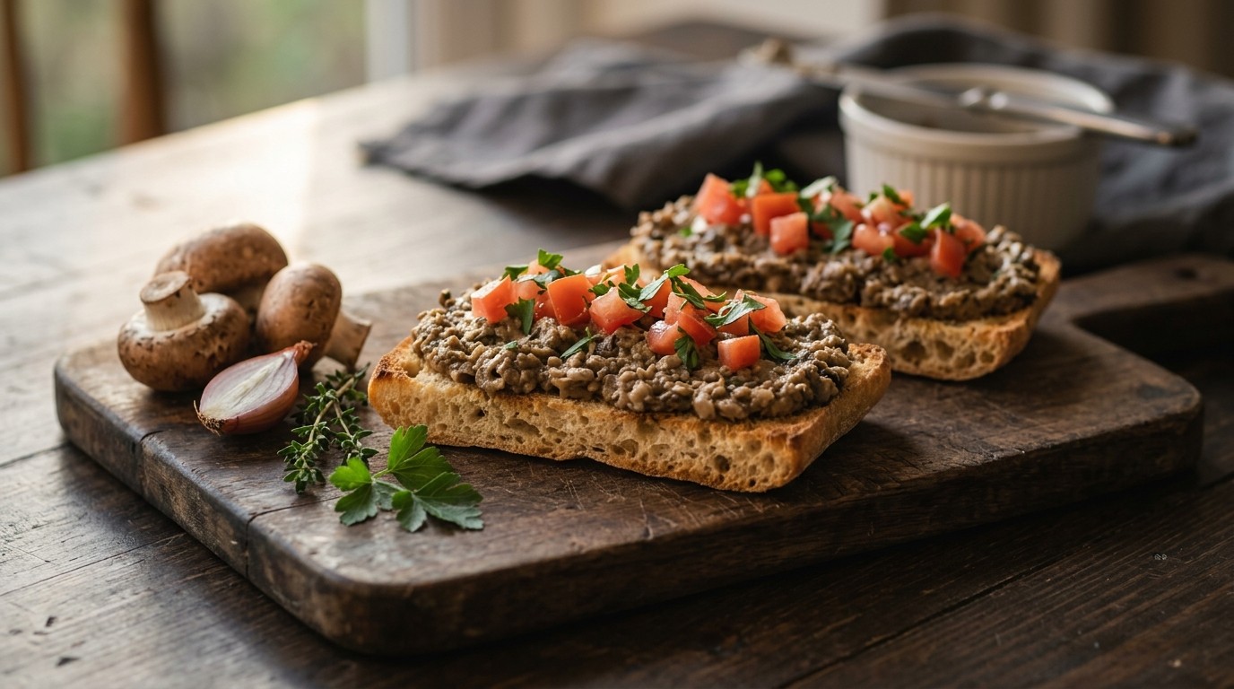 Ciabatta met champignonpuree