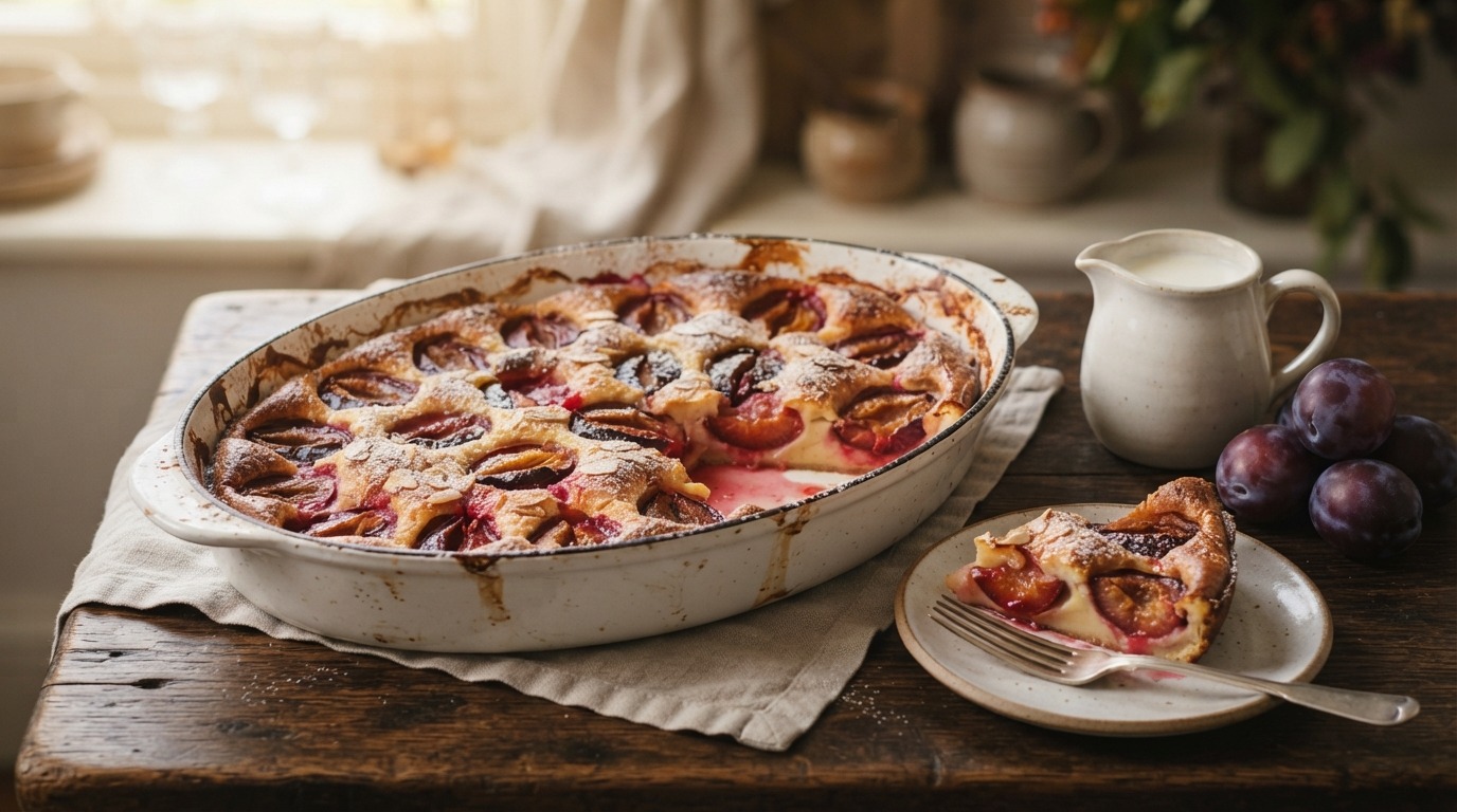 Clafoutis met pruimen