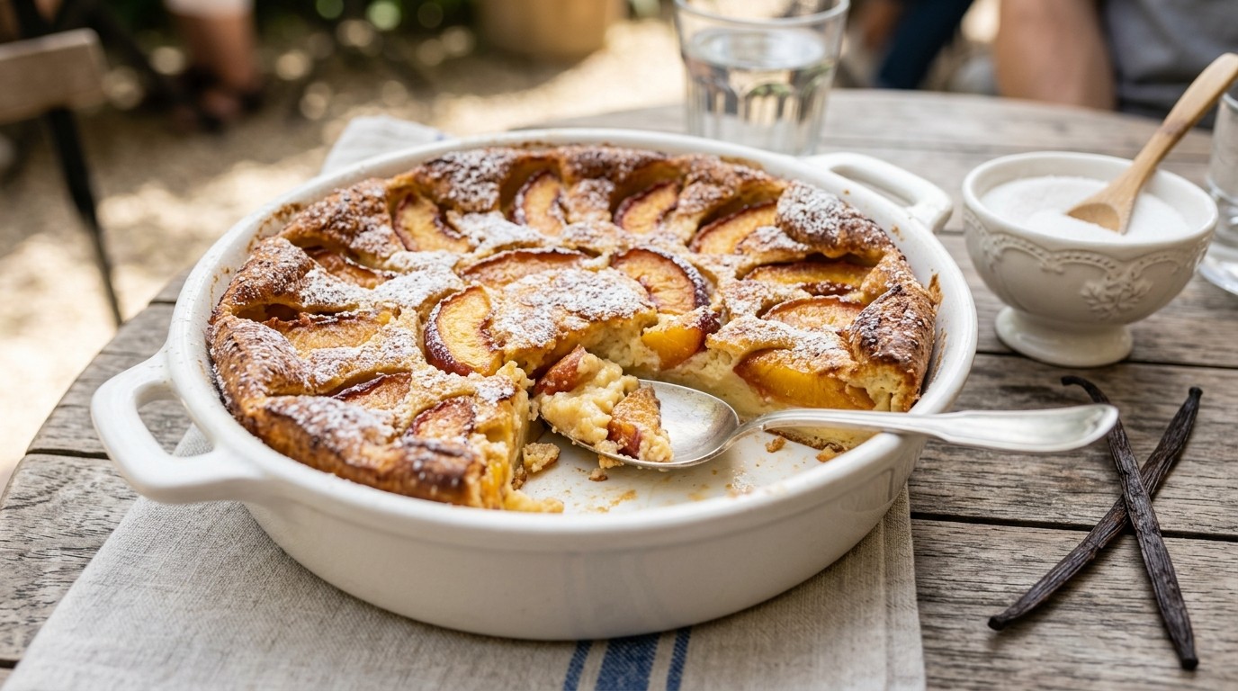 Clafoutis van perziken