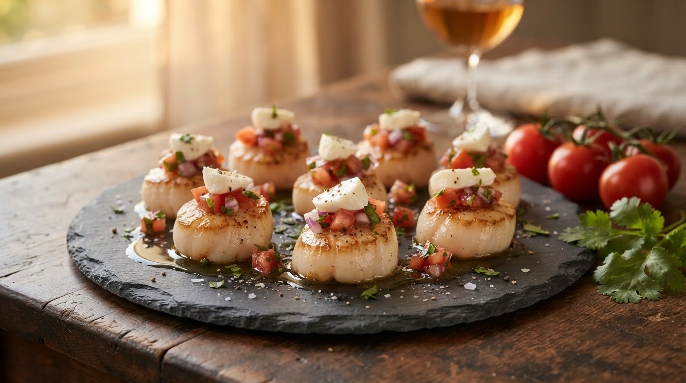 Coquille met tomatensalsa