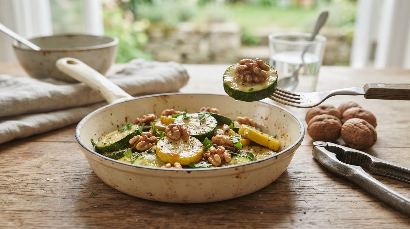 Courgette met walnoten