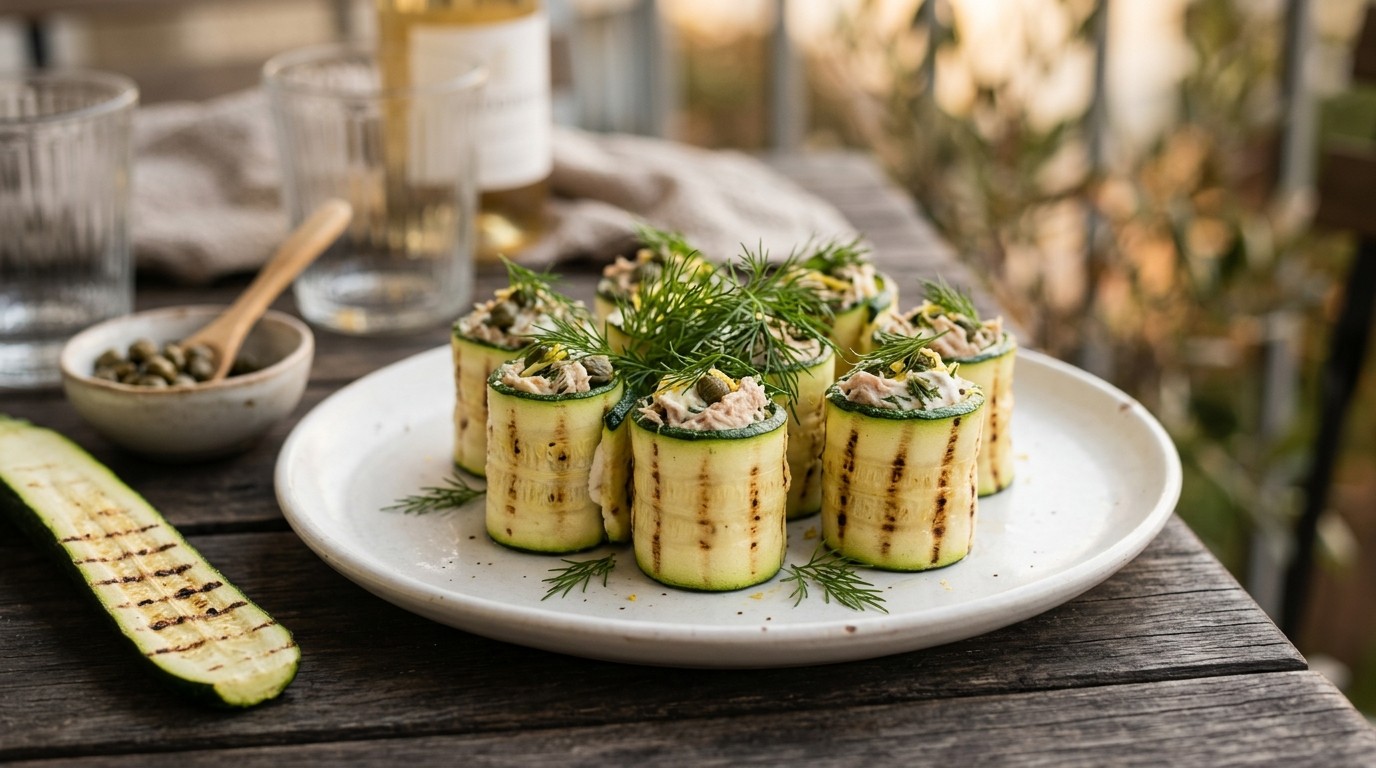 Courgetterolletjes Gevuld met Tonijn