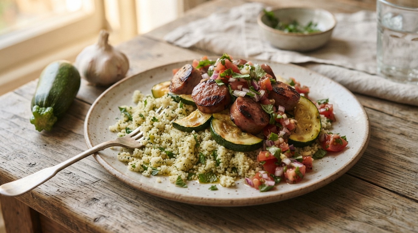 Courgettes met couscous