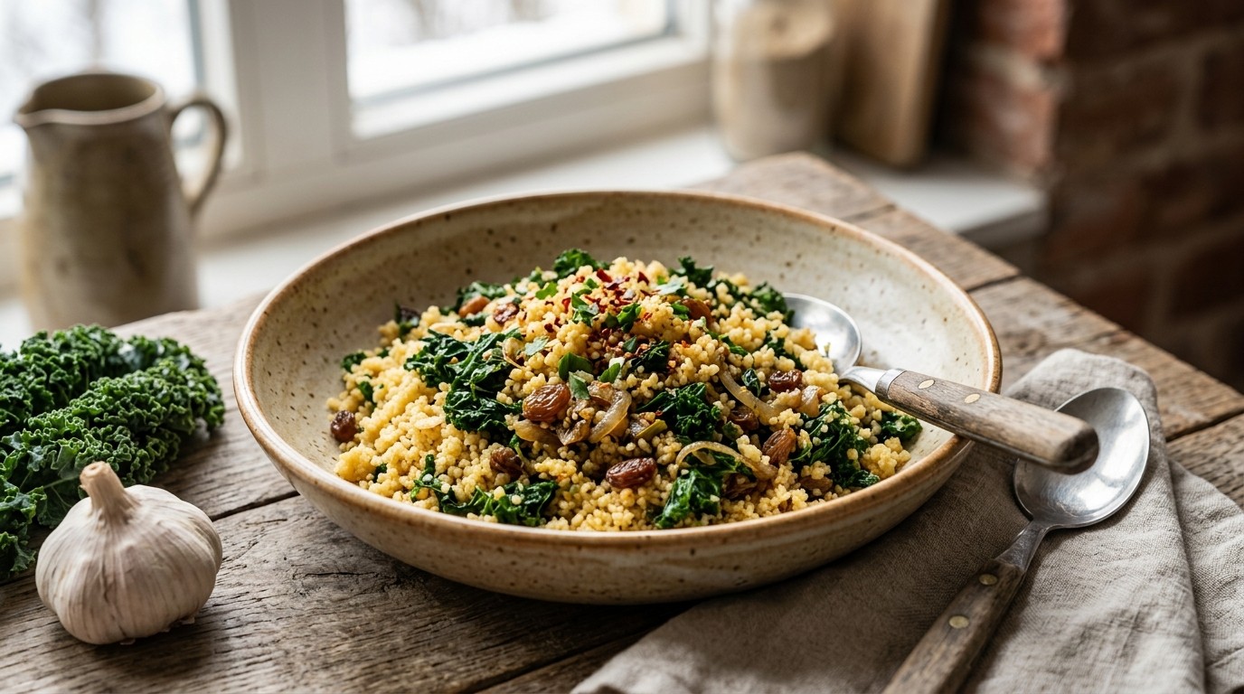 Couscous met boerenkool